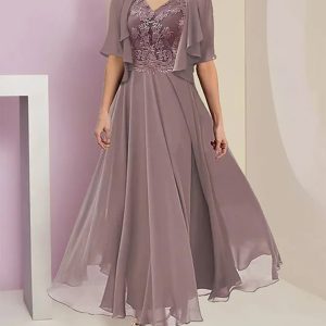 Lace Plain Regular Fit Elegant Two-Piece Set